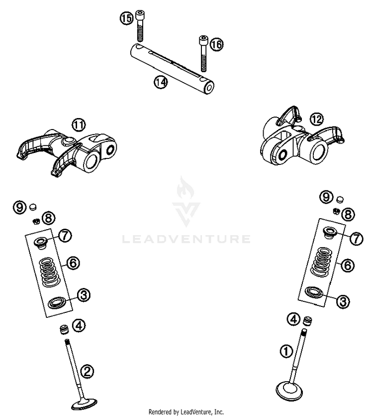 Valve Drive 690 LC4 Engine - 2007 Schematic