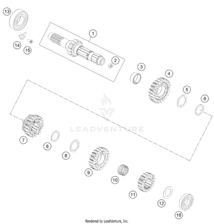 Transmission I - Main Shaft 300 SX ENGINE - 2026 Schematic
