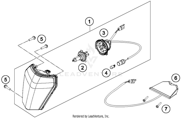 Lighting System 250 XC-W TPI CHASSIS - 2019 Schematic