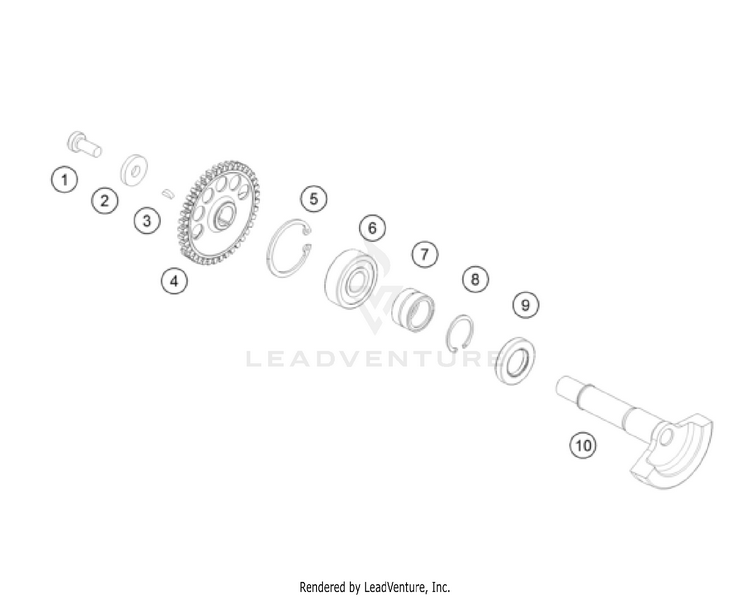 Balancer Shaft 300 XC Engine - 2023 Schematic