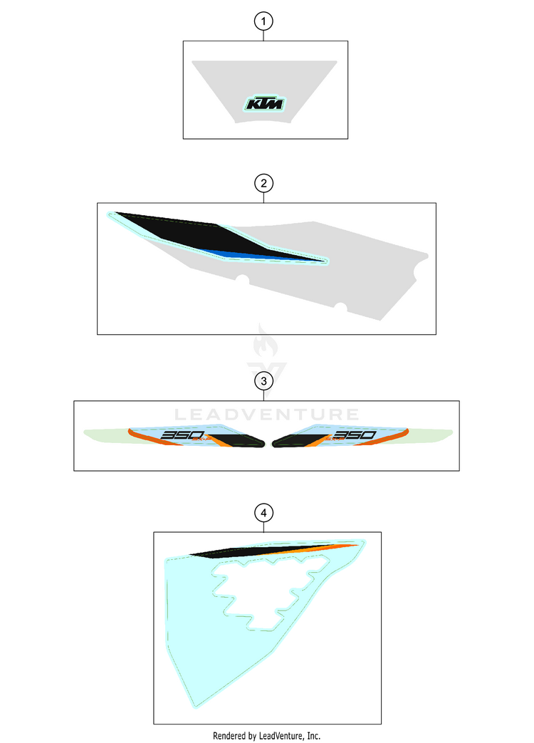 Decal 350 SX-F Chassis - 2021 Schematic