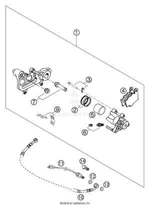 Brake Caliper Rear Schematic