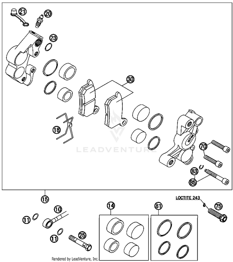 Brake Caliper Front Schematic