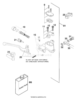 Hand Brake Cylinder Schematic