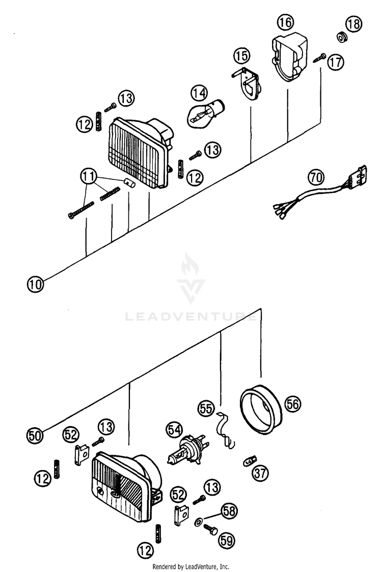 Head Light 200 EXC Chassis - 2003 Schematic