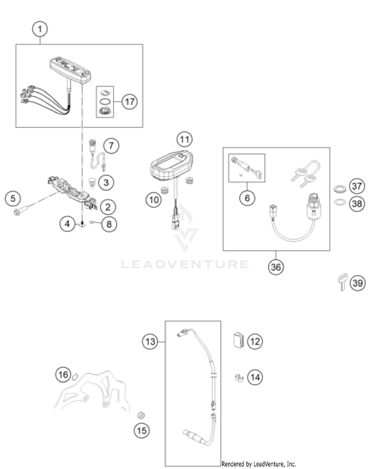 Instruments / Lock System FREERIDE E-XC CHASSIS - 2023 Schematic