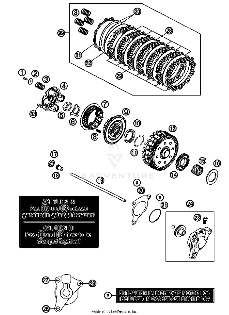 Clutch 690 Enduro Engine - 2011 Schematic