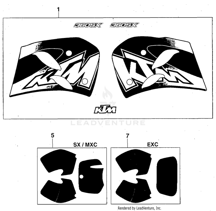 Decal 360 MXC Chassis - 1997 Schematic
