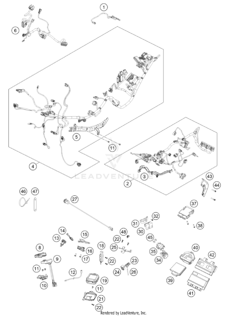 Wiring Harness 1290 SUPER ADVENTURE R OT CHASSIS - 2024 Schematic