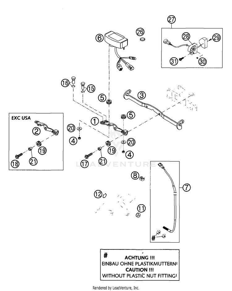 Speedometer M.A.E. 300 MXC Chassis - 2003 Schematic