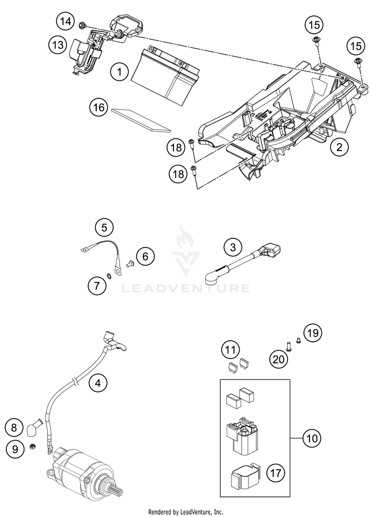 Battery 450 XC-F Chassis - 2021 Schematic