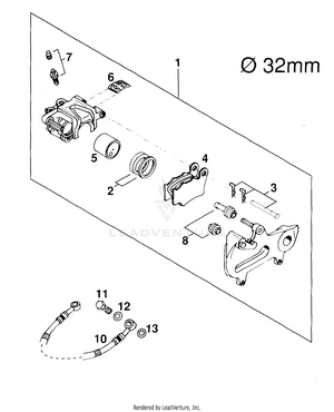 Brake Caliper Rear Schematic