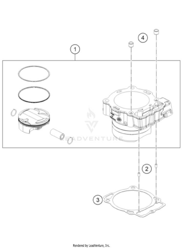 Cylinder 500 EXC US SL ENGINE - 2024 Schematic