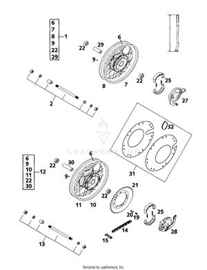 Front- And Rear Wheel Schematic
