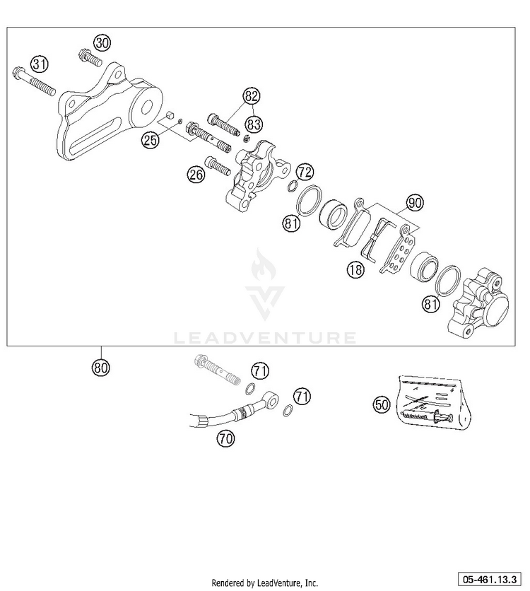 Brake Caliper Rear Formula Schematic