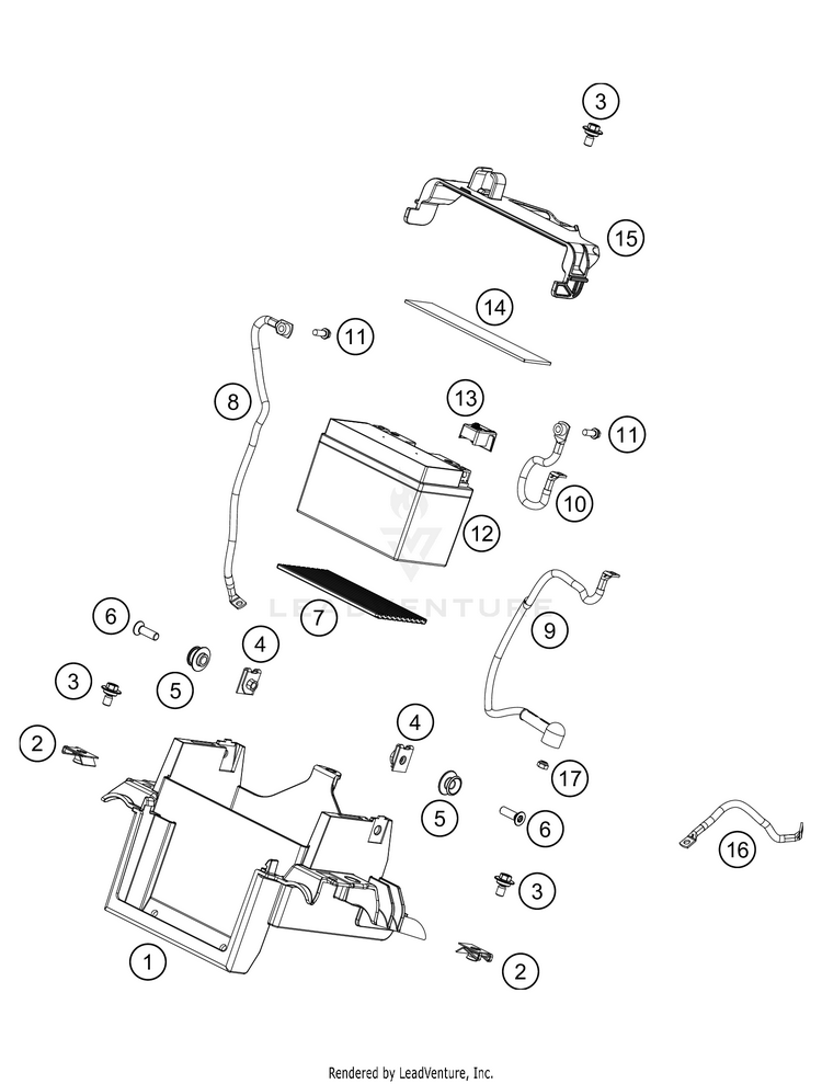 Battery 890 ADV R RALLY Chassis - 2021 Schematic