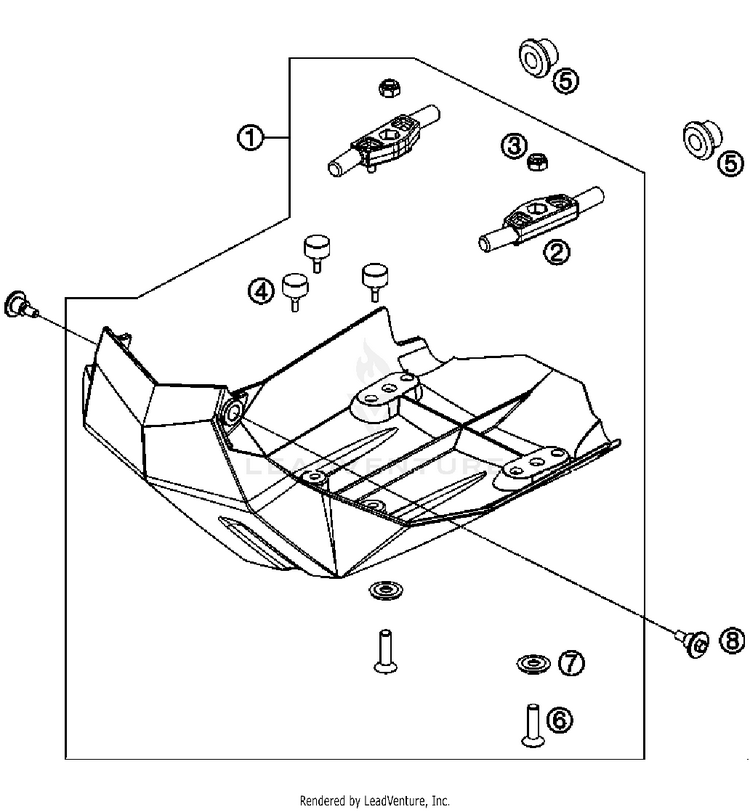Engine Guard 690 Enduro Chassis - 2011 Schematic
