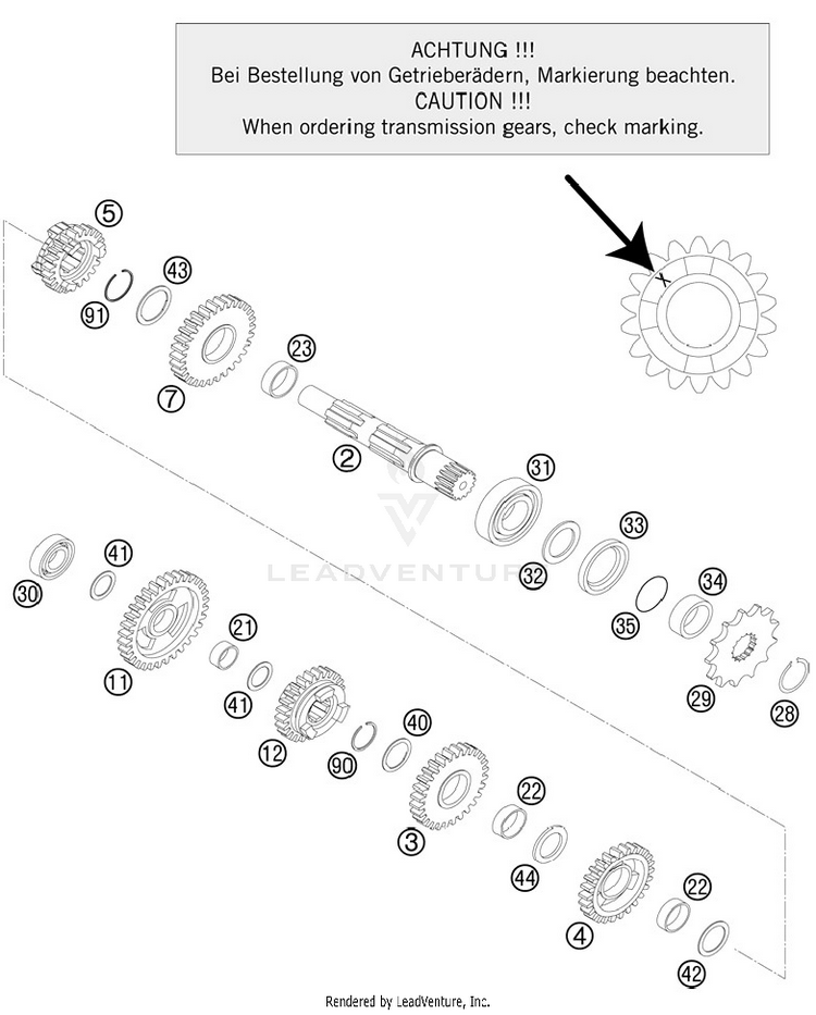 Transmission Ii - Countershaft 150 SX Engine - 2012 Schematic