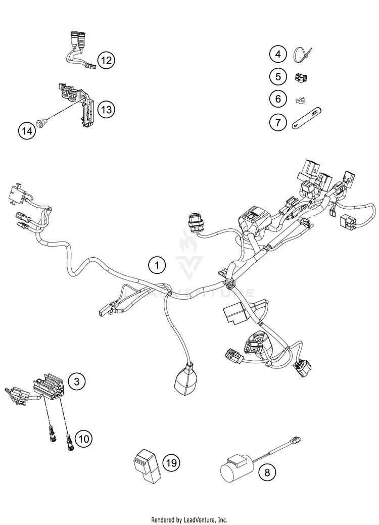 Wiring Harness 450 XC-F Chassis - 2021 Schematic