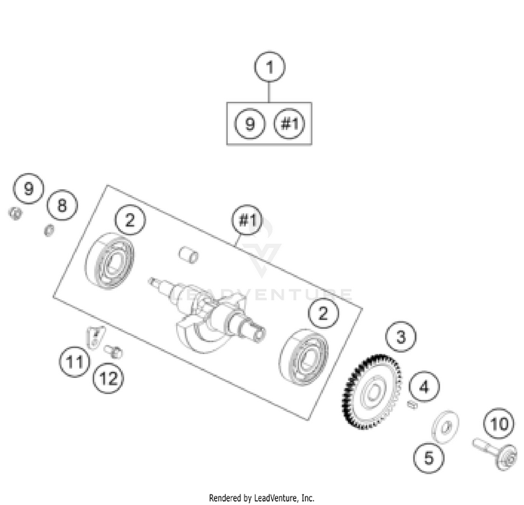 Balancer Shaft 390 Adventure ENGINE - 2024 Schematic