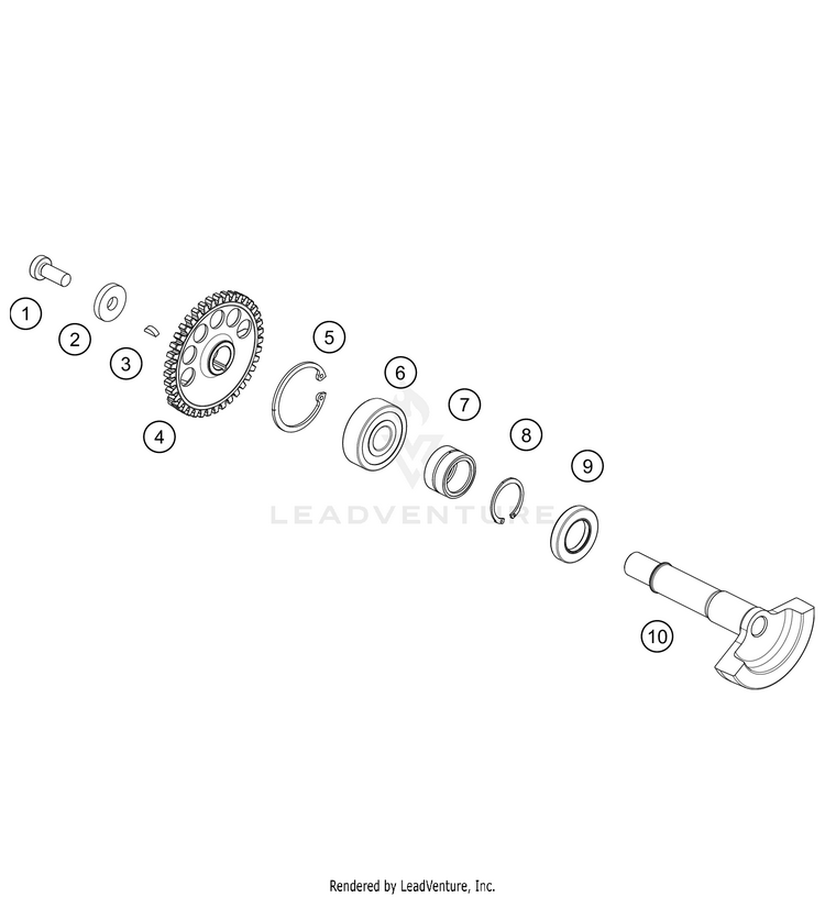Balancer Shaft 250 XC-W TPI Engine - 2021 Schematic