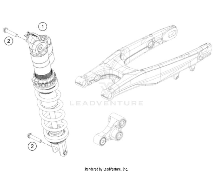 Shock Absorber 250 SX CHASSIS - 2023 Schematic