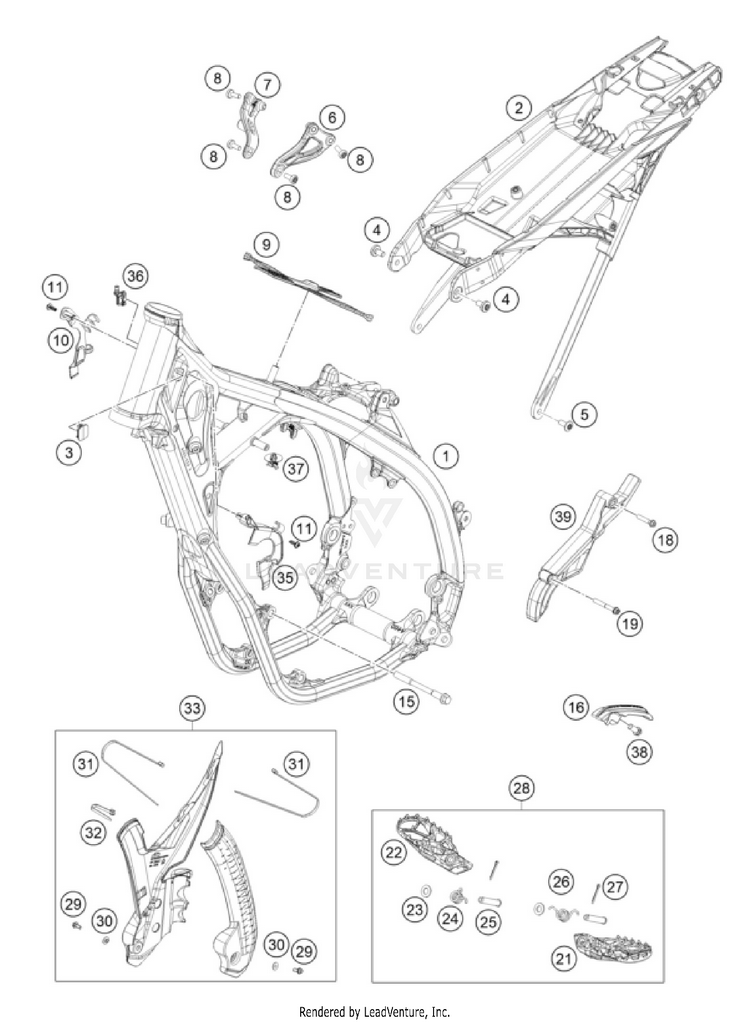 Frame 250 SX-F CHASSIS - 2026 Schematic