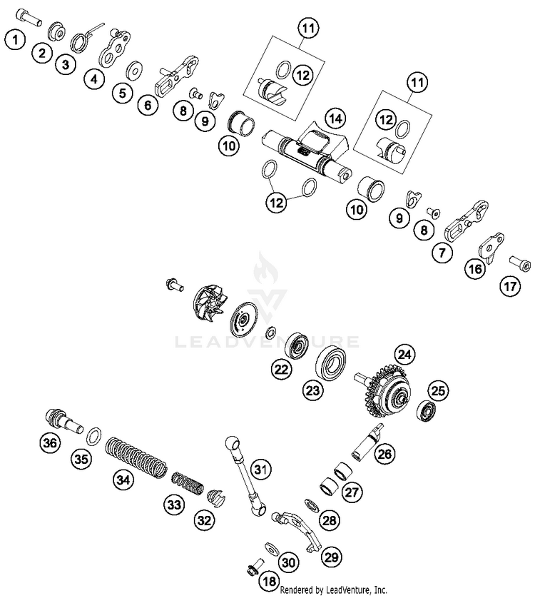 Exhaust Control 150 SX Engine - 2016 Schematic