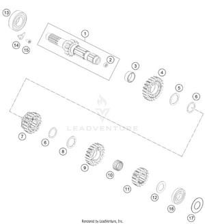 Transmission I - Main Shaft Schematic