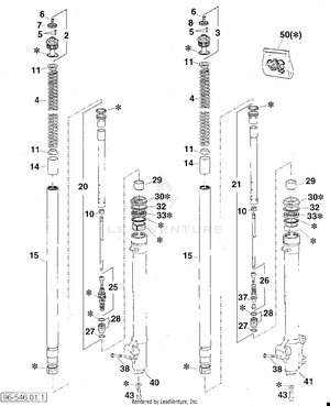 Front Fork Legs Schematic