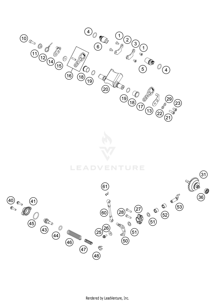 Exhaust Control 250 XC ENGINE - 2018 Schematic