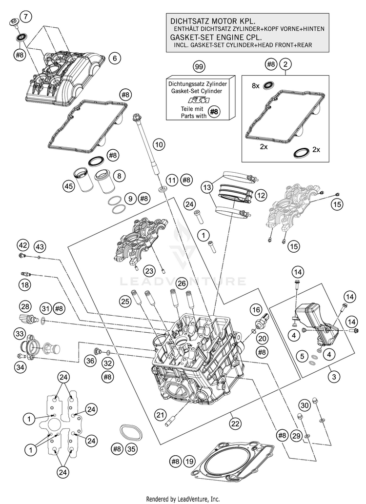 Cylinder Head Front 1290 SUPER ADVENTURE R ENGINE - 2019 Schematic