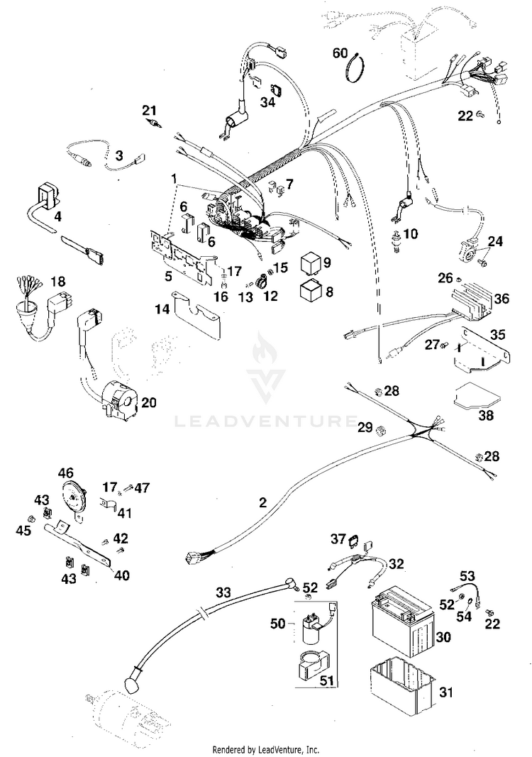 Wiring Harness 620 RXC-E Chassis - 1997 Schematic