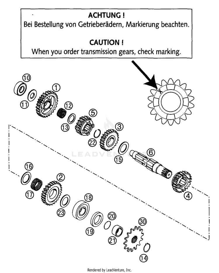Tranmission Ii - Countershaft 300 MXC Engine - 2003 Schematic
