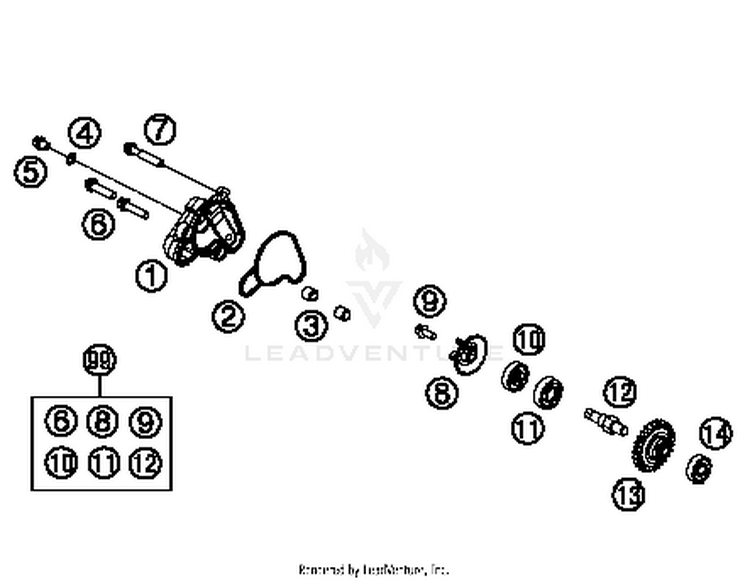 Water Pump 50 SX MINI ENGINE - 2017 Schematic