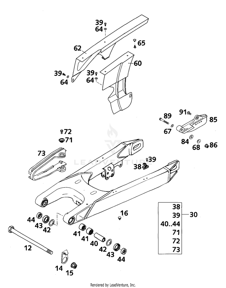 Siwngarm, Chain Guard 640 LC4-E Chassis - 2000 Schematic