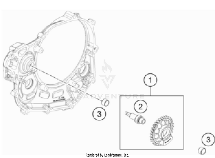 Balancer Shaft 500 EXC-F USA Engine - 2022 Schematic