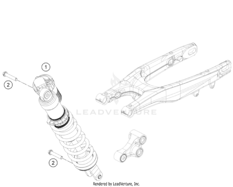 Shock Absorber 250 SX-F Chassis - 2022 Schematic