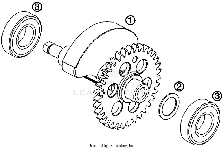 Balancer Shaft 690 Duke Engine - 2008 Schematic