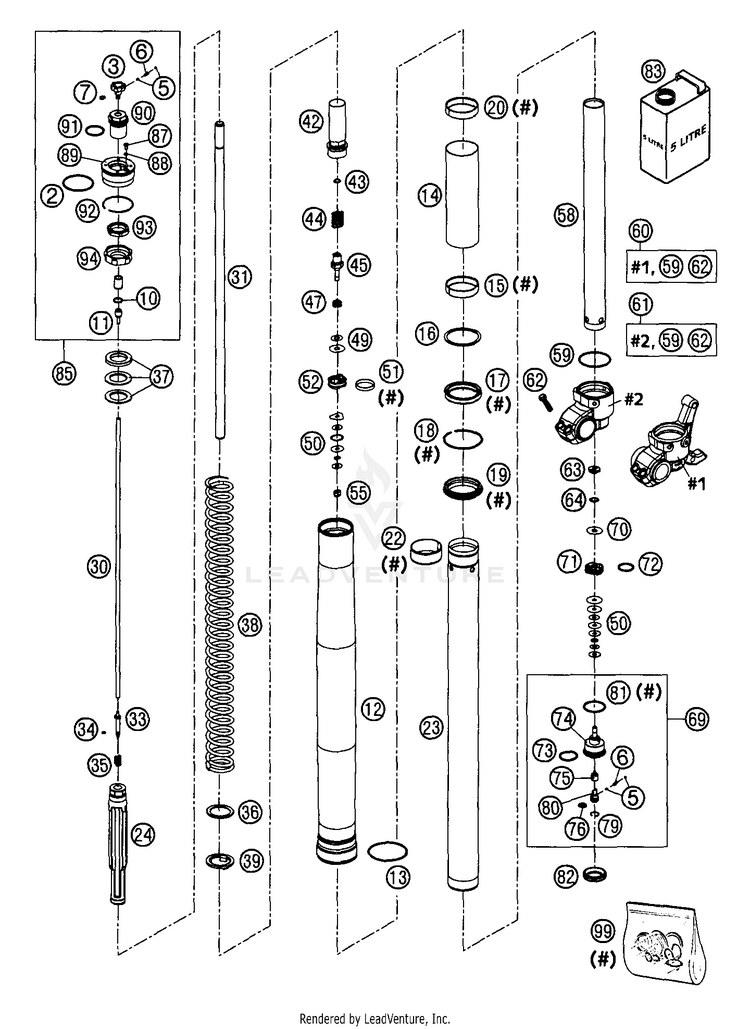 Fork Legs Wp Usd 48 200 SX Chassis - 2004 Schematic