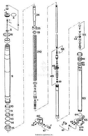Front Fork Legs Schematic