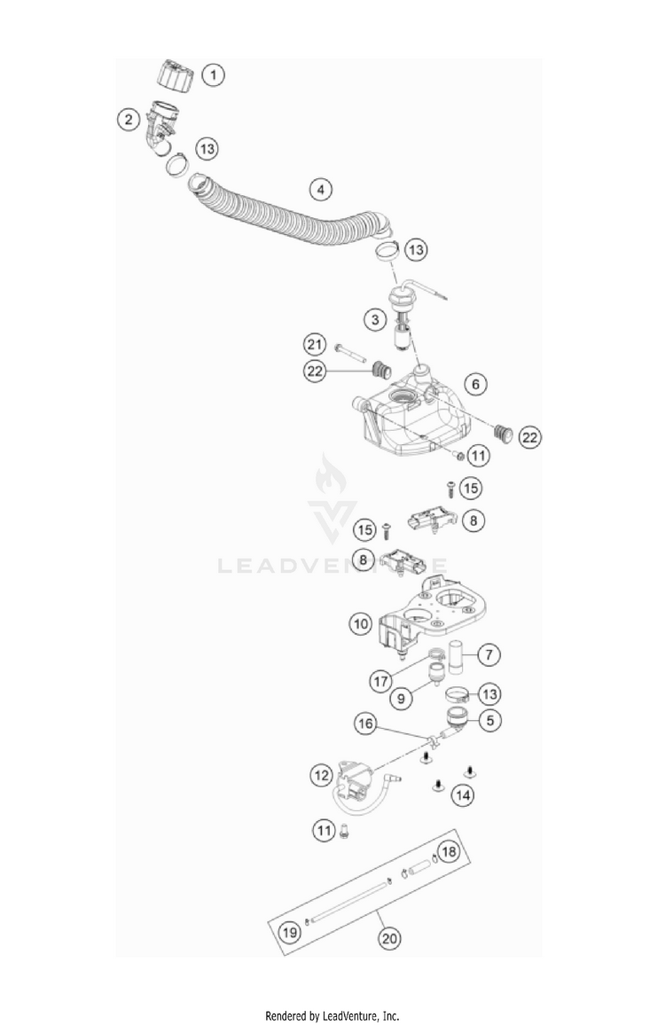 Lubricating System 150 / EXC / XC-W Engine - 2023 Schematic