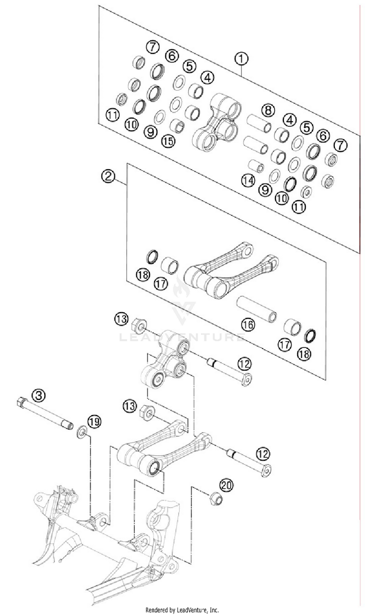 Pro Lever Linking 150 XC Chassis - 2012 Schematic