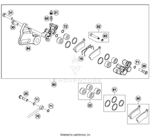 Brake Caliper Rear Schematic
