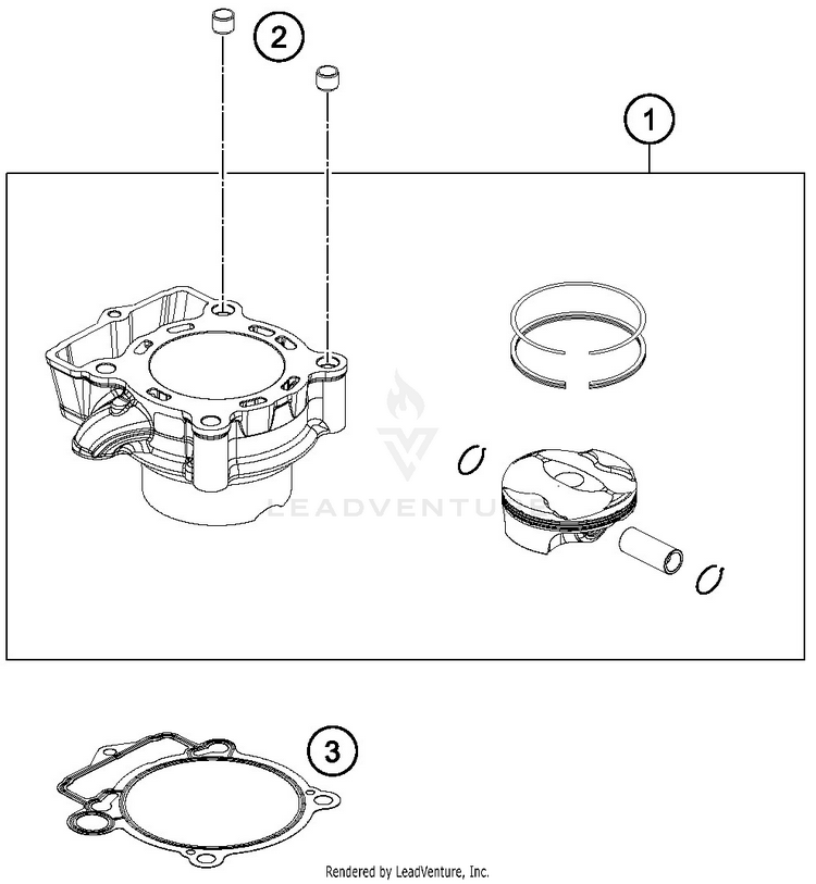 Cylinder 350 EXC-F ENGINE - 2019 Schematic