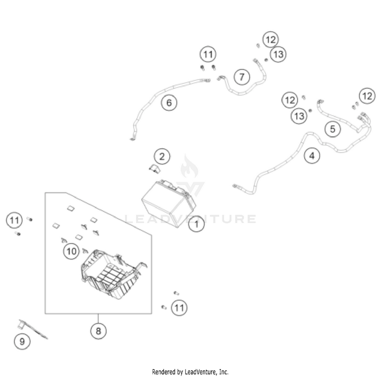Battery 1290 SUPER ADVENTURE S, black US CHASSIS - 2022 Schematic