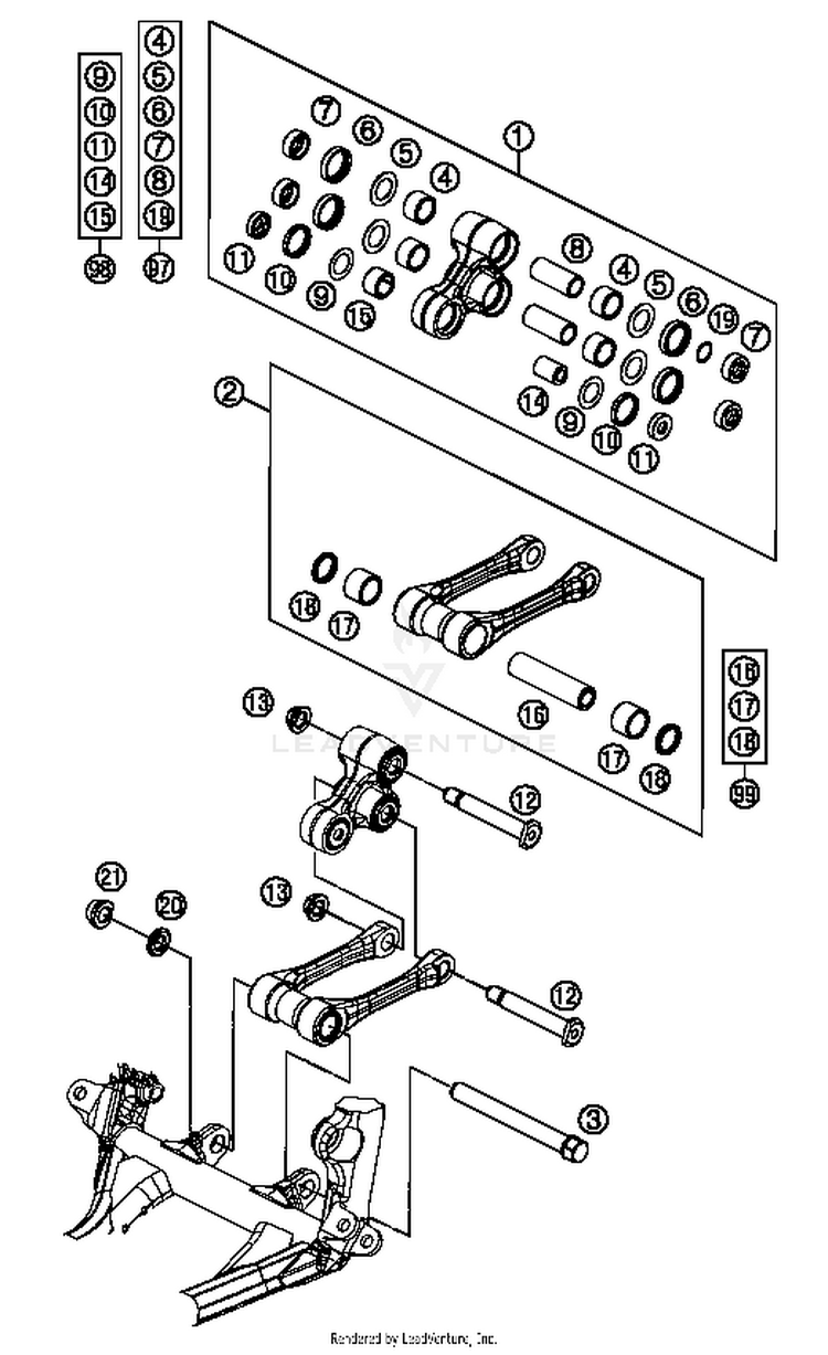 Pro Lever Linking 300 XC Chassis - 2014 Schematic