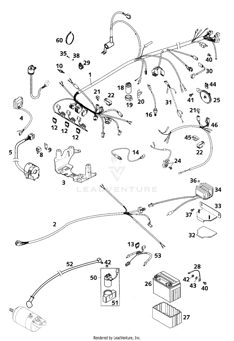 Wiring Harness 640 LC4-E Chassis - 2000 Schematic