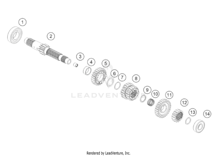 Transmission I - Main Shaft Schematic