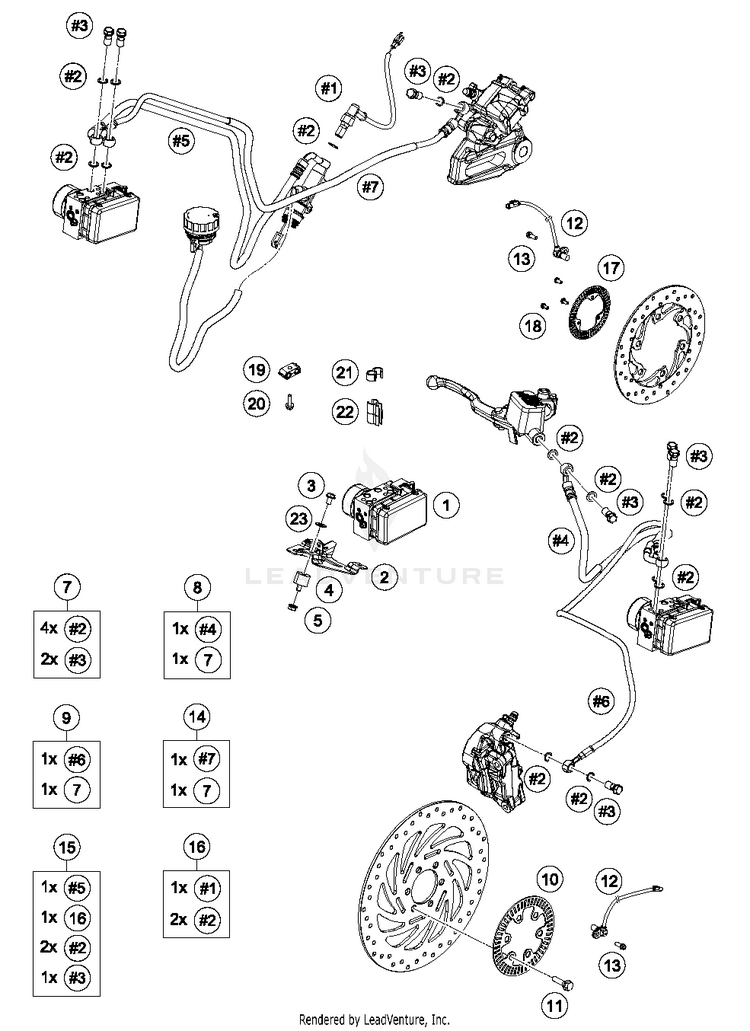 Antiblock System Abs RC 390 CUP USA Chassis - 2015 Schematic